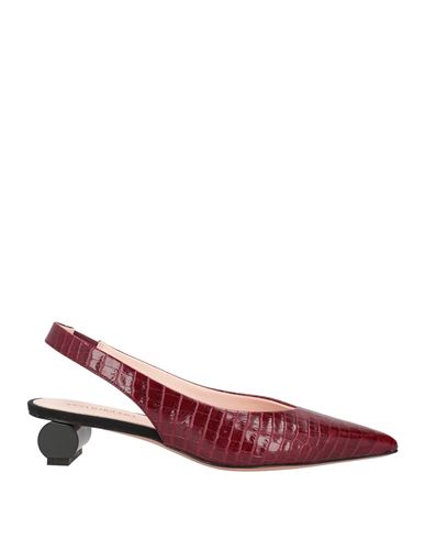 Anna Baiguera Woman Pumps Burgundy Size 11 Soft Leather In Red