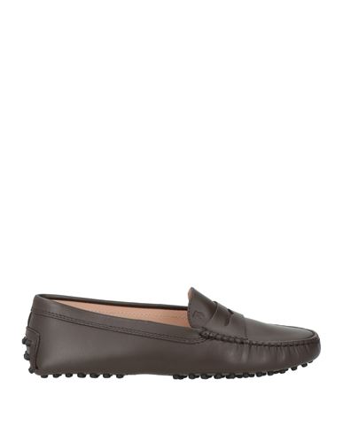 Tod's Woman Loafers Dark Brown Size 7 Soft Leather In Brown