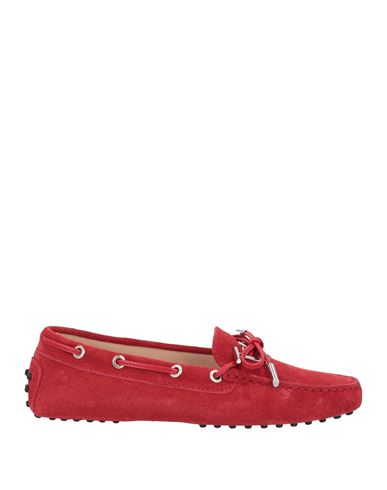 Shop Tod's Woman Loafers Red Size 8 Leather