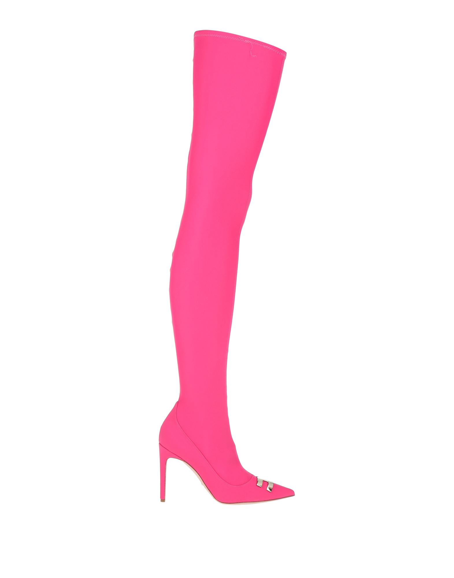 Shop Elisabetta Franchi Woman Boot Fuchsia Size 7 Textile Fibers In Pink