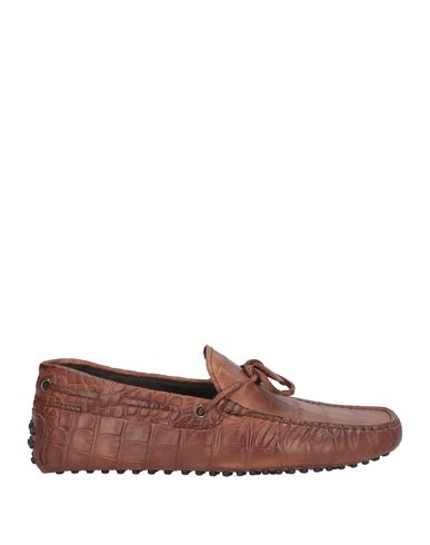 Tod's Man Loafers Brown Size 7 Soft Leather In Brown