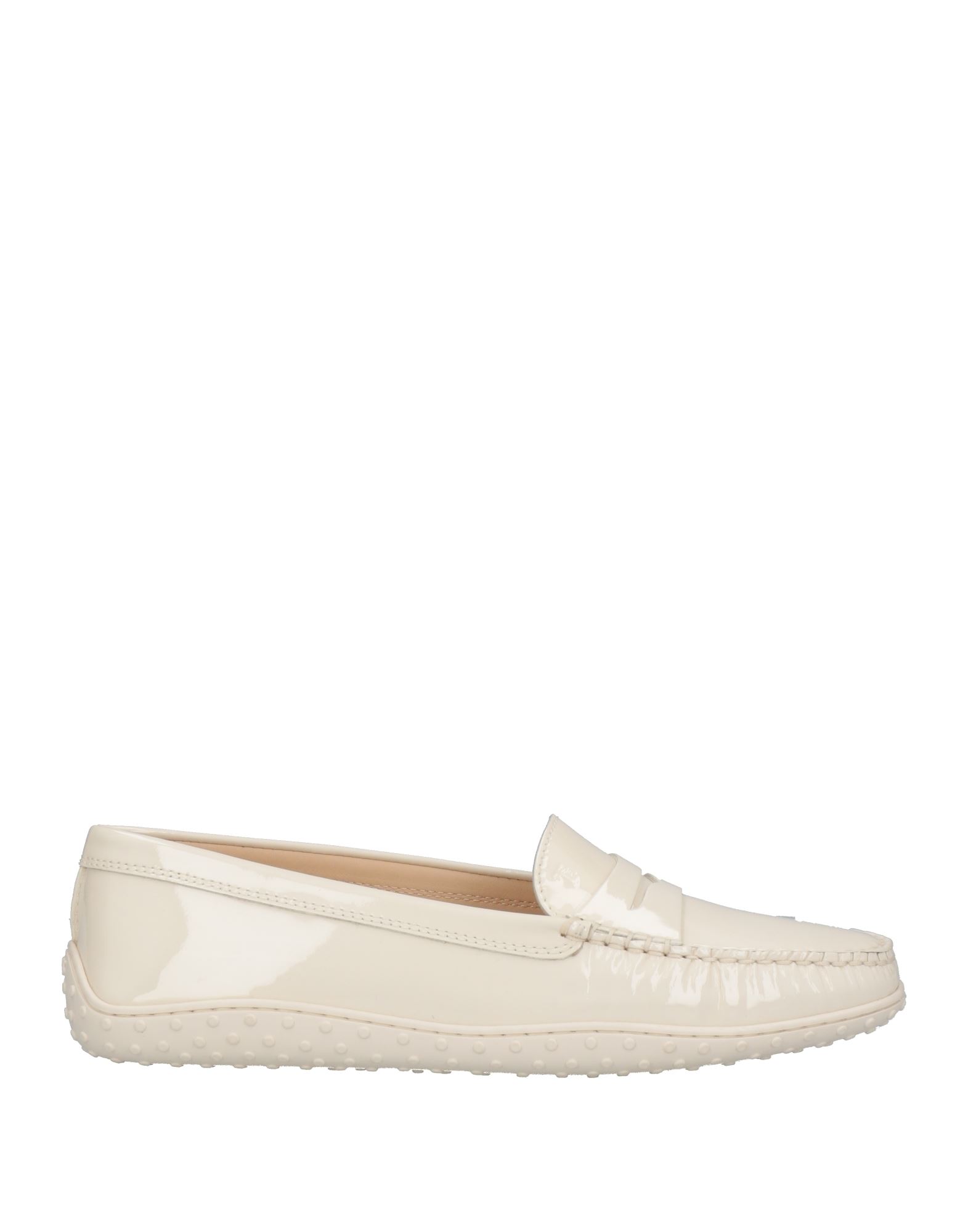 TOD'S TOD'S WOMAN LOAFERS WHITE SIZE 5 SOFT LEATHER