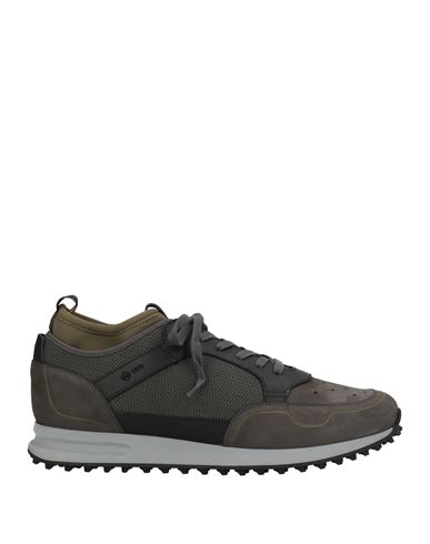 DUNHILL DUNHILL MAN SNEAKERS LEAD SIZE 13 LEATHER, TEXTILE FIBERS 