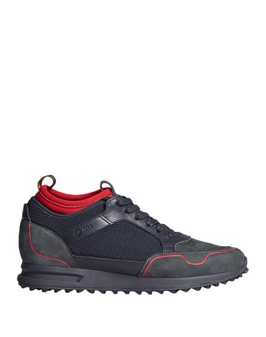 DUNHILL DUNHILL MAN SNEAKERS BLACK SIZE 7 LEATHER, TEXTILE FIBERS 