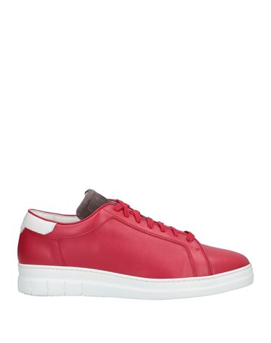 Dunhill Man Sneakers Red Size 9 Soft Leather