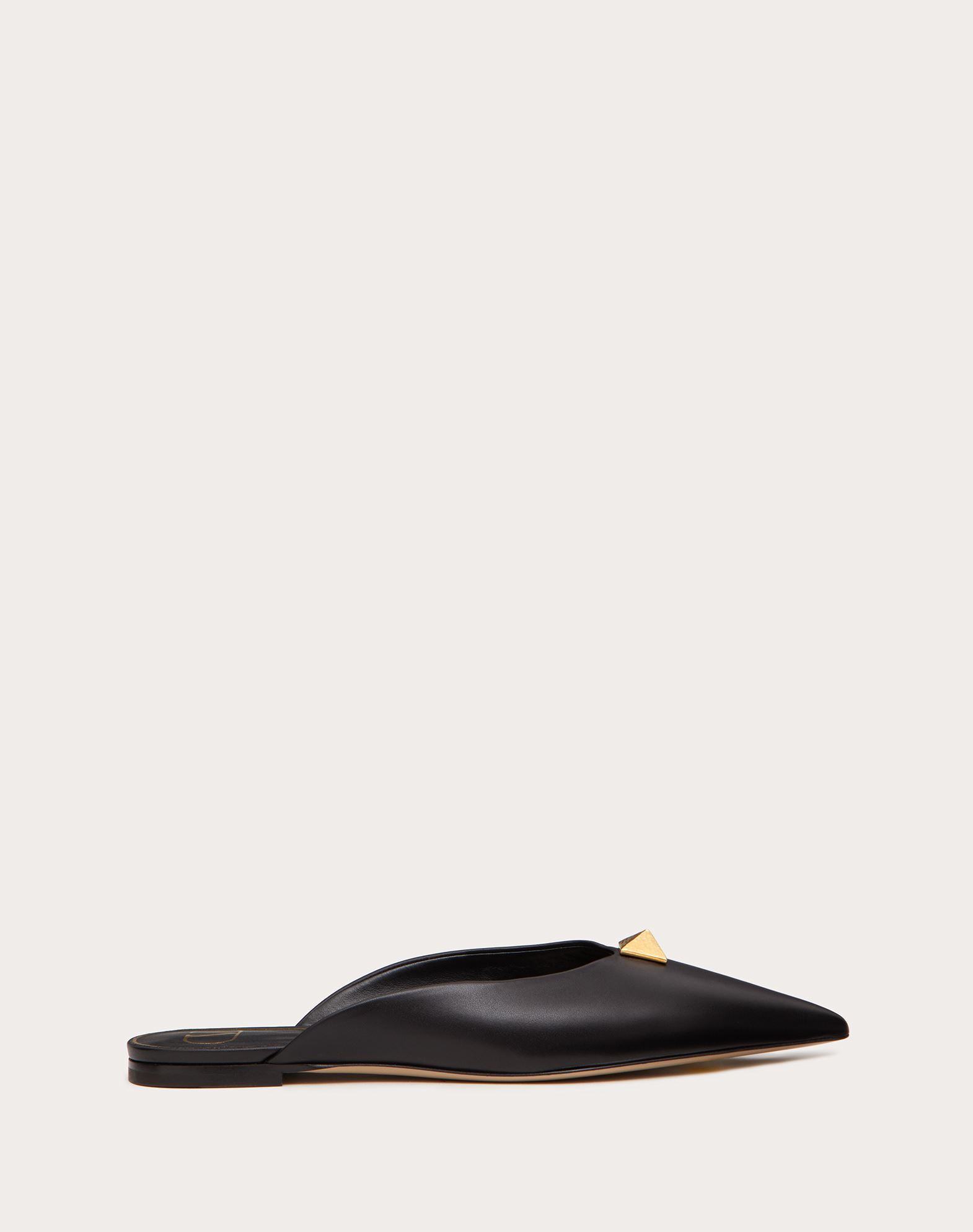 roman stud flat mule