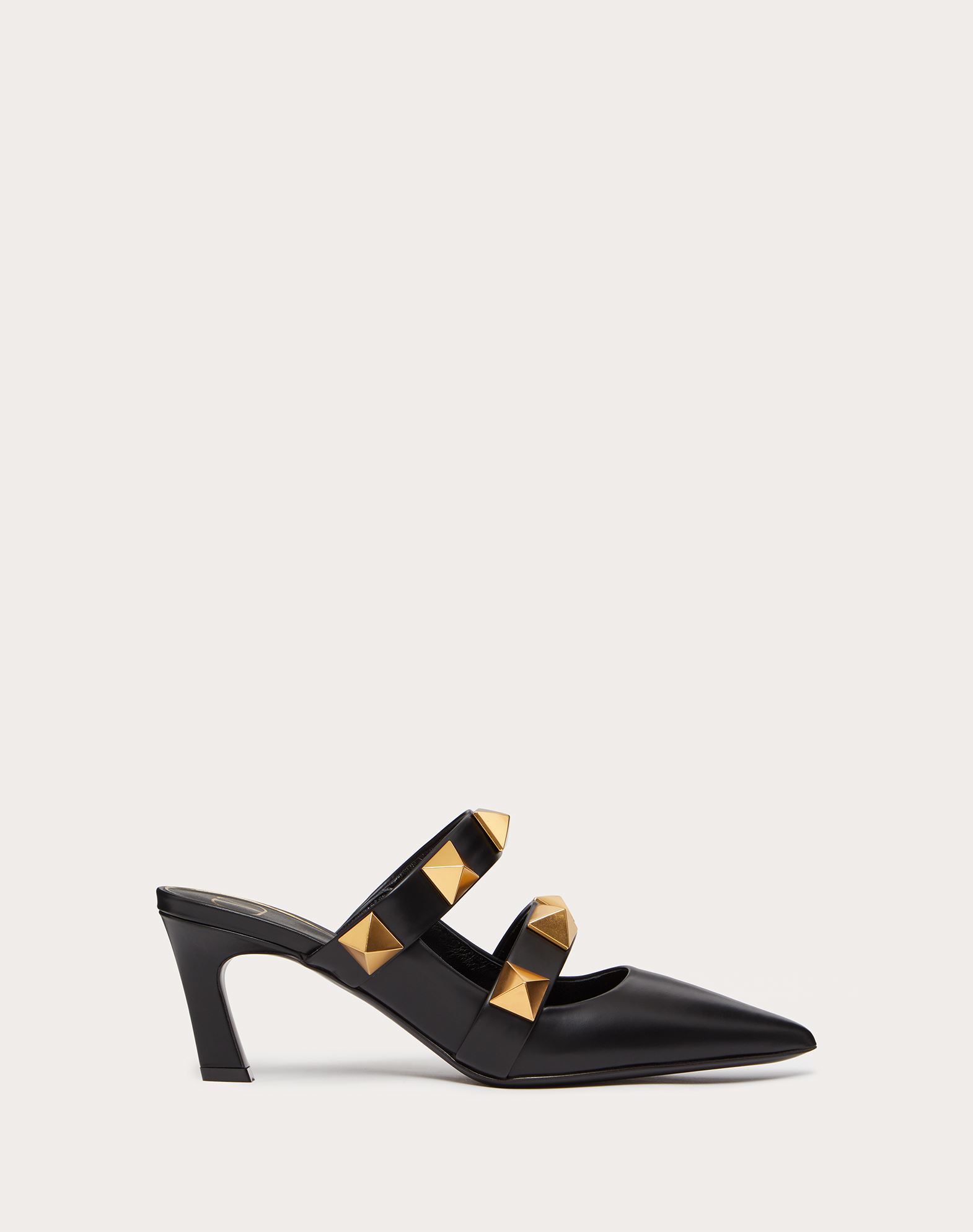 Roman Stud Mule In Calfskin 65 Mm For Woman Valentino Online Boutique