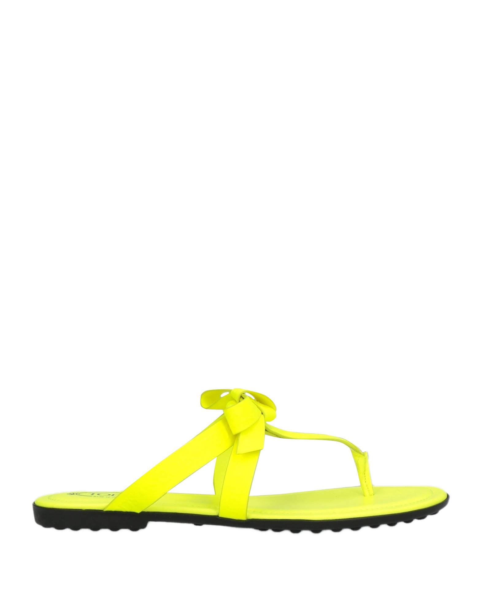Tod's Toe Strap Sandals In Yellow