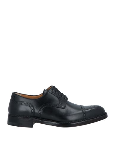 Shop A.testoni A. Testoni Man Lace-up Shoes Black Size 8.5 Calfskin