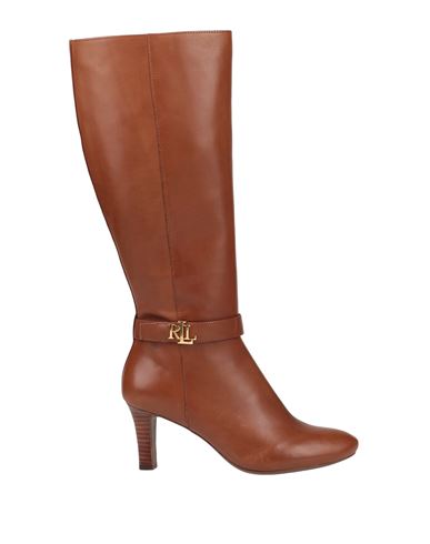 Lauren Ralph Lauren Woman Knee Boots Brown Size 8.5 Soft Leather