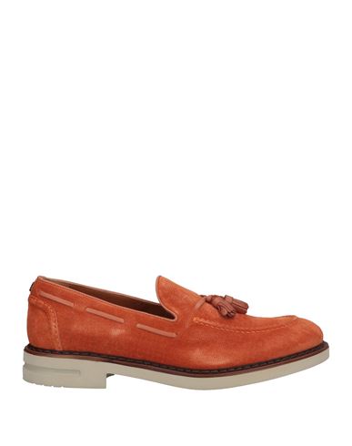 Brimarts Man Loafers Orange Size 9 Soft Leather