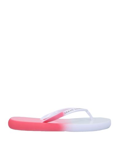 Armani Exchange Woman Toe Strap Sandals Pink Size 5.5 Pvc - Polyvinyl Chloride