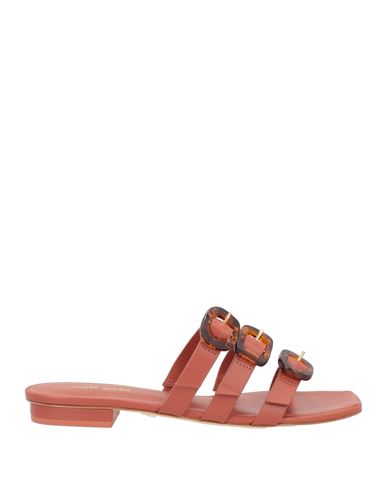 Cult Gaia Woman Sandals Brick Red Size 7 Soft Leather