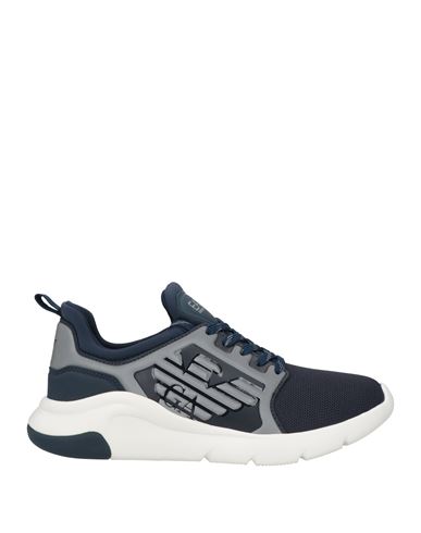 Ea7 Man Sneakers Midnight Blue Size 8 Textile Fibers, Other Fibres