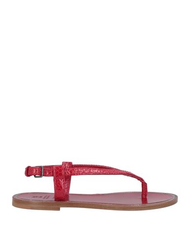 Brunello Cucinelli Woman Thong Sandal Red Size 7 Soft Leather
