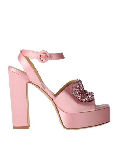 Giannico Woman Sandals Pink Size 7 Textile Fibers