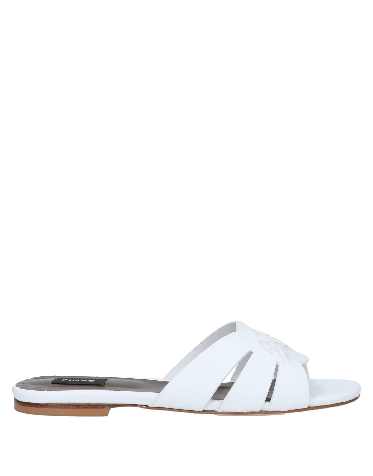 Shop Pinko Woman Sandals White Size 6 Soft Leather