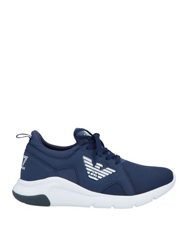 Ea7 Man Sneakers Midnight Blue Size 9.5 Textile Fibers