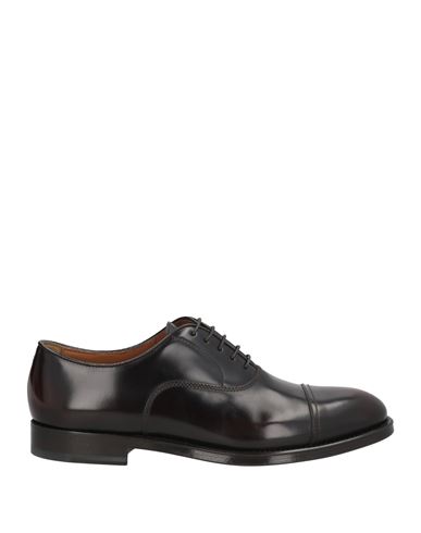 Doucal's Man Lace-up Shoes Chocolate Brown Size 7 Leather In Brown