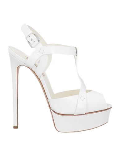 Casadei Woman Sandals White Size 11 Soft Leather