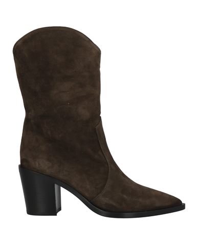 Gianvito Rossi Woman Ankle Boots Dark Green Size 5.5 Soft Leather