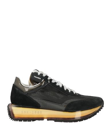 Rbrsl Rubber Soul Woman Sneakers Black Size 8 Soft Leather, Textile Fibers