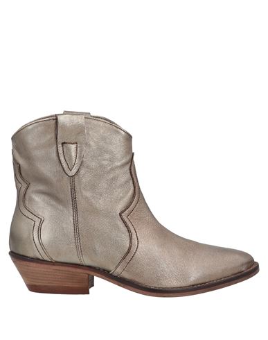 J D Julie Dee Woman Ankle Boots Platinum Size 6 Soft Leather In Grey