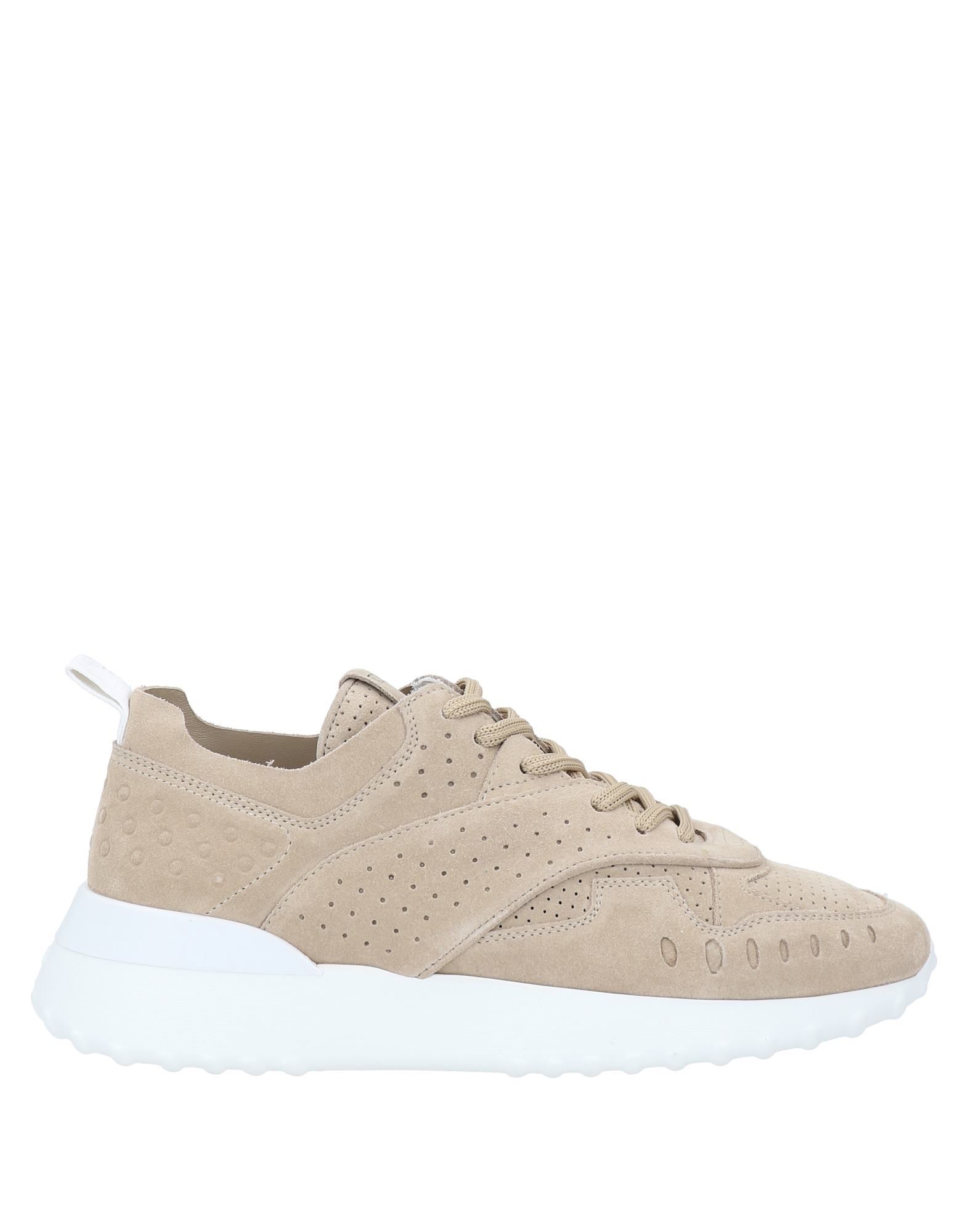 Tod's Fondo Sportivo Leather Sneakers In Beige