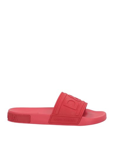 Dolce & Gabbana Man Sandals Red Size 7 Rubber In Green