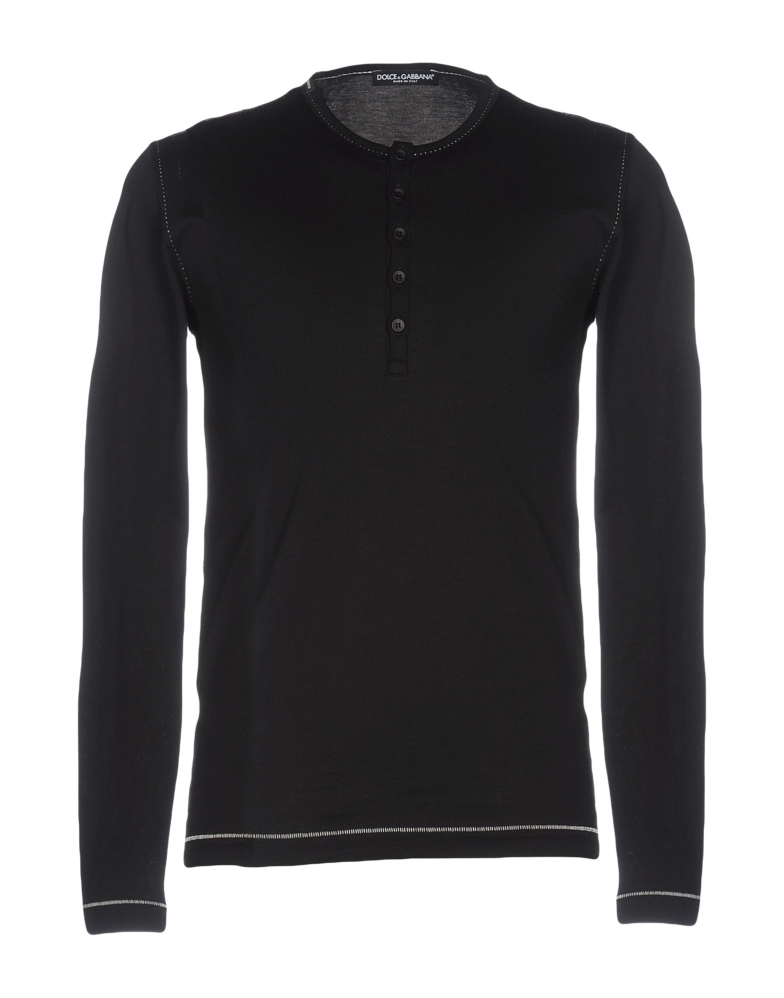 Dolce & Gabbana Silk Embroidered Logo T-shirt In Black