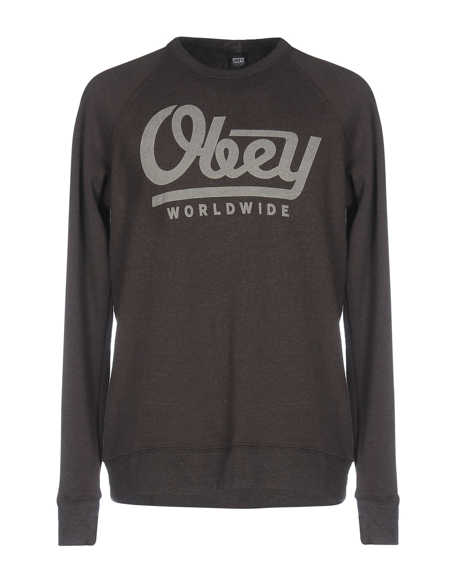 《セール開催中》OBEY メンズ スウェットシャツ ダークブラウン S ポリエステル 50% / レーヨン 25% / コットン 25%