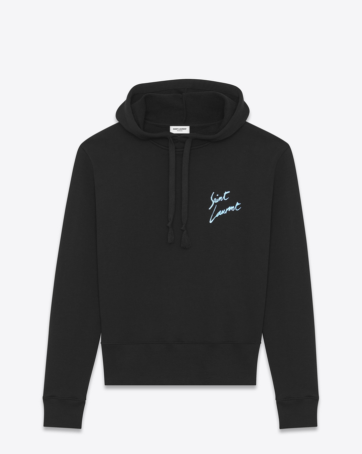 saint laurent archive logo hoodie