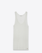 SAINT LAURENT T-Shirt e Jersey U Canotta color avorio in jersey f