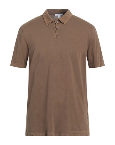 James Perse Man Polo Shirt Brown Size 5 Supima