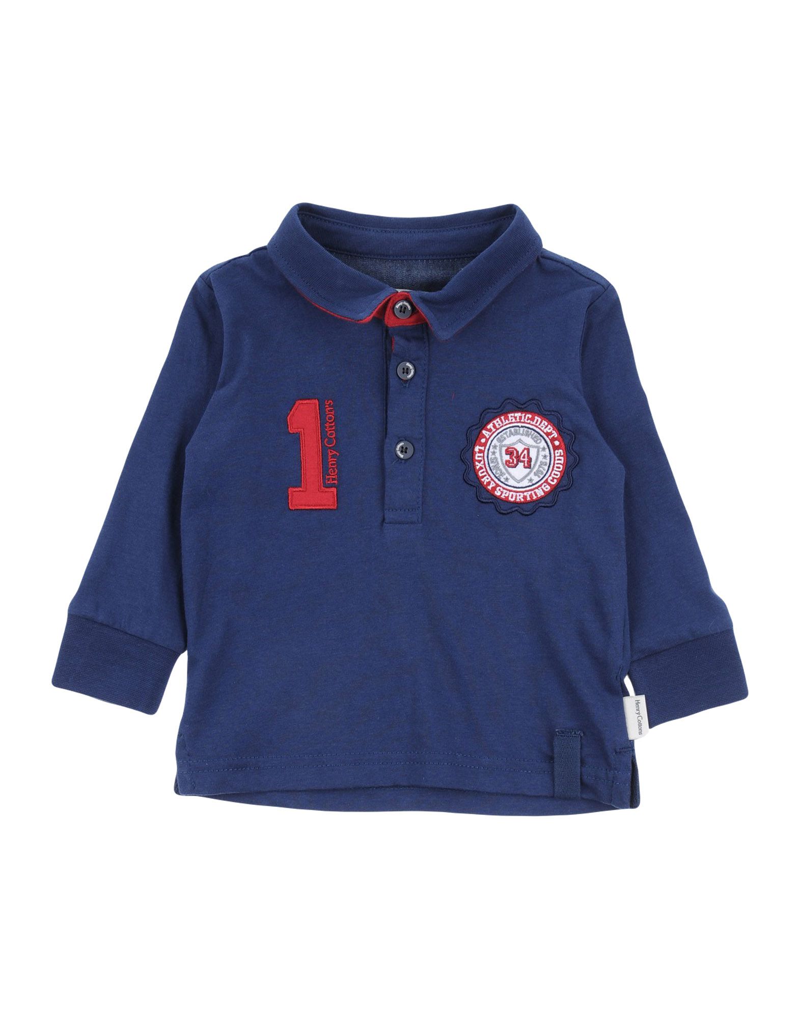 Henry Cotton's Kids' Polo Shirts In Dark Blue