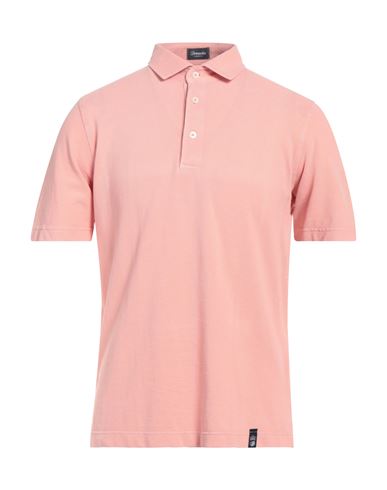 Drumohr Man Polo Shirt Blush Size Xxl Cotton In Pink