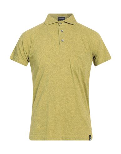Drumohr Man Polo Shirt Acid Green Size S Cotton