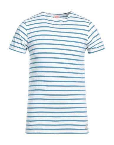 Man T-shirt Pastel blue Size XS Cotton