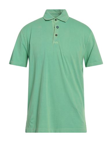 Man Polo shirt Light green Size 44 Cotton