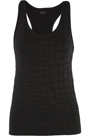 YUMMIE by HEATHER THOMSON® Daria croc-effect stretch-jacquard tank