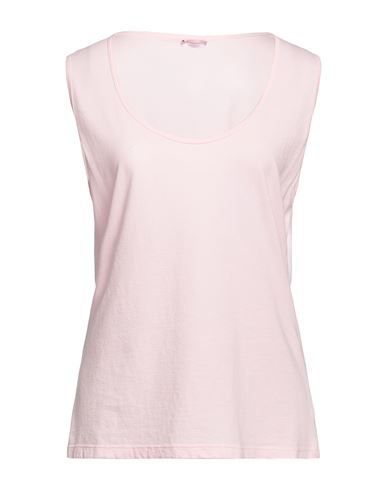 Rossopuro Woman Tank Top Pink Size 12 Cotton