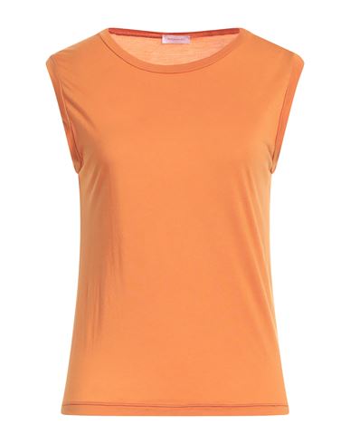Rossopuro Woman T-shirt Orange Size Xl Modal, Polyamide