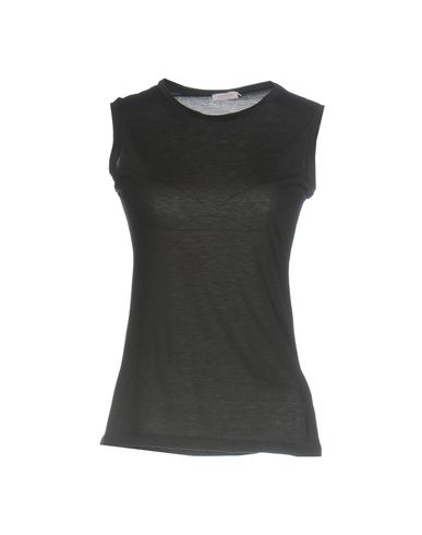 Shop Rossopuro Woman T-shirt Black Size M Modal, Polyamide