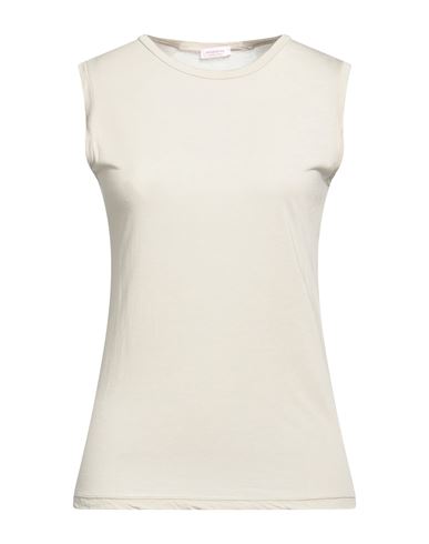 Woman T-shirt Beige Size L Modal, Polyamide