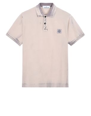 stone island beige polo