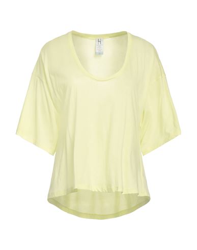 Woman T-shirt Yellow Size M Cotton