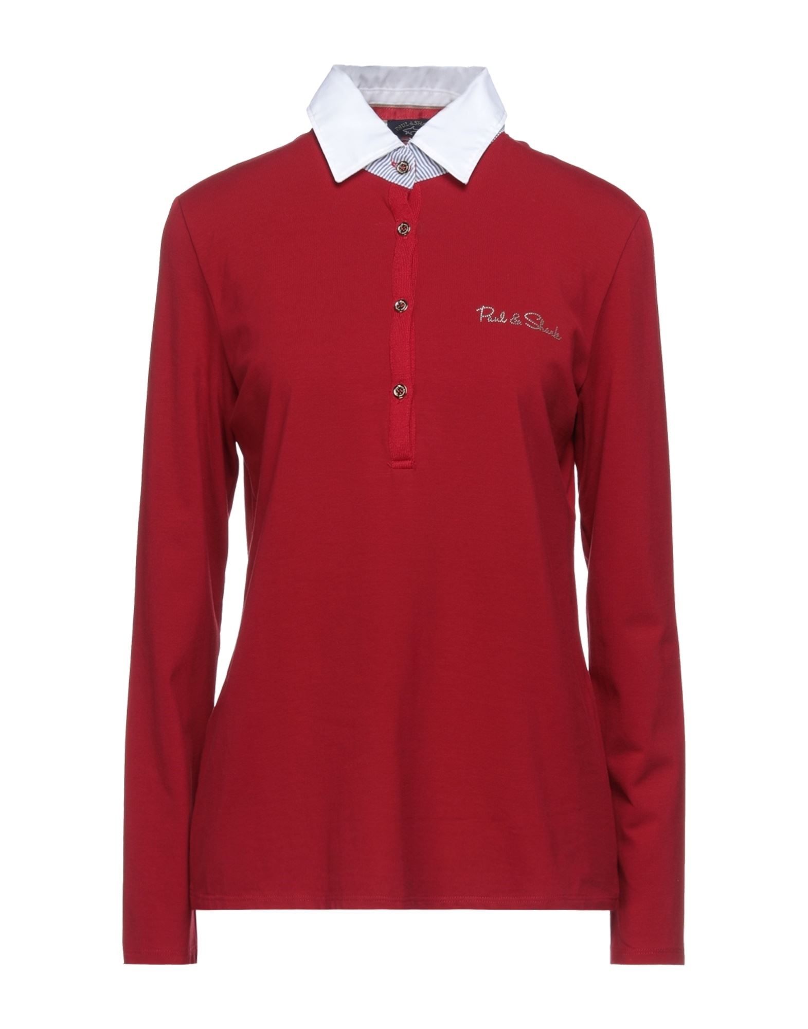 Paul & Shark Polo Shirts In Brick Red