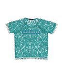 HAPPINESS M�dchen 3-8 jahre Bluse Farbe S�uregr�n Gr��e 4