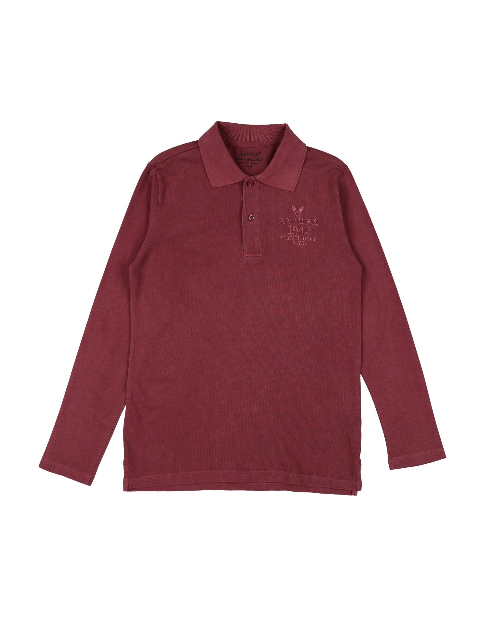Avirex Kids' Polo Shirts In Brick Red