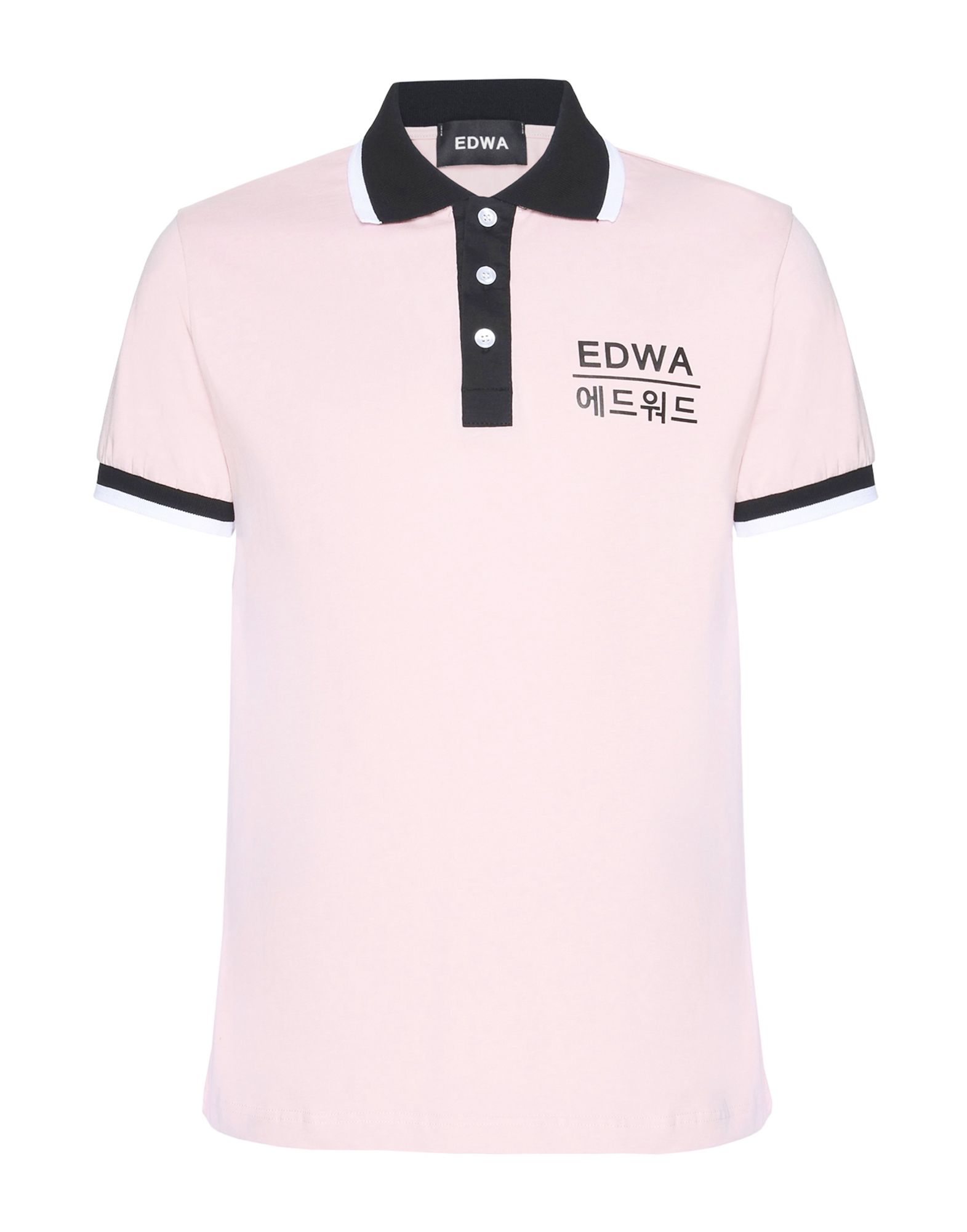 《送料無料》EDWA メンズ ポロシャツ ピンク M コットン 100%